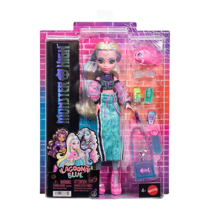 Monster High Lagoona Blue Core Refresh doll in packaging with colorful design