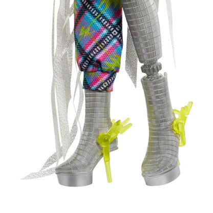 Monster High Frankie Stein Monster Fest doll silver boots close up