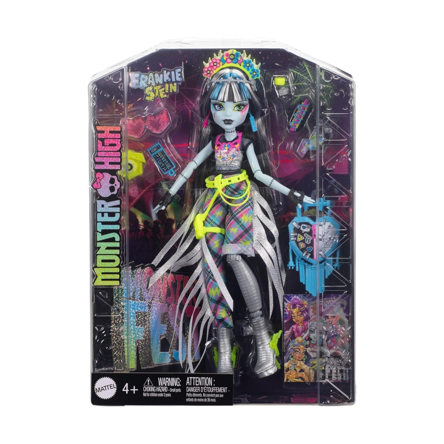 Monster High doll in packaging with colorful design