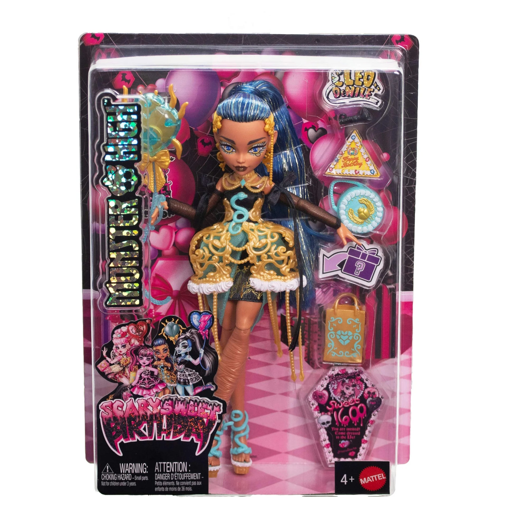 Monster High doll in packaging with colorful design