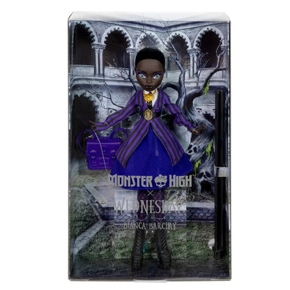 Monster High doll packaging with a gothic design