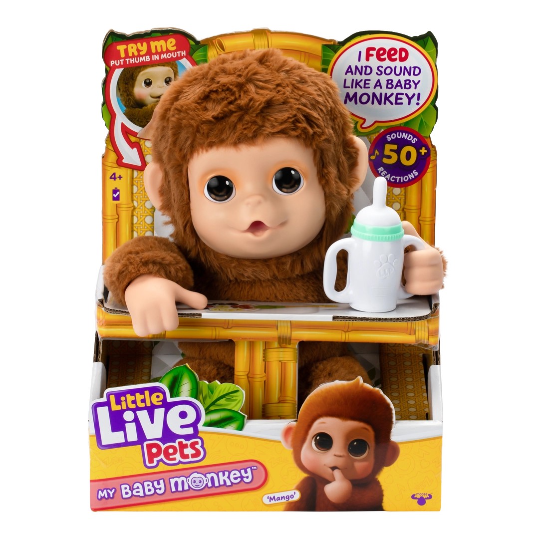 Little Live Pets My Baby Monkey Mango interactive plush toy Canada