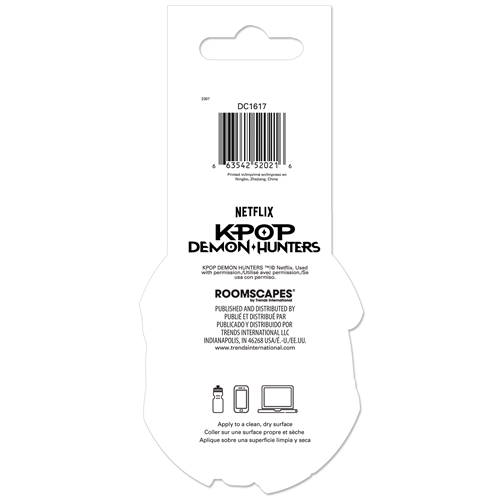 Back of a product packaging with Netflix KPOP Demon Hunters branding and product details.