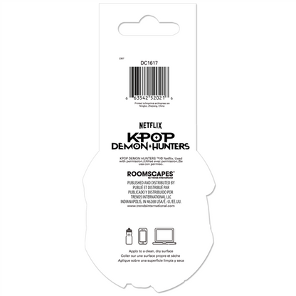 Back of a product packaging with Netflix KPOP Demon Hunters branding and product details.