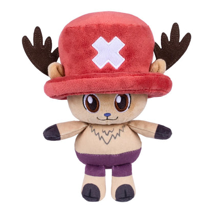 One Piece Netflix Chopper plush toy featuring his iconic red hat and antlers