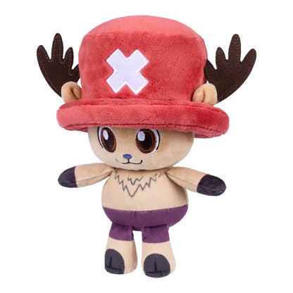 One Piece Netflix Chopper plush toy featuring his iconic red hat and antlers