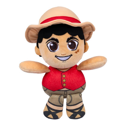 One Piece Netflix Monkey D. Luffy plush toy featuring his iconic straw hat, red vest, and cheek scar