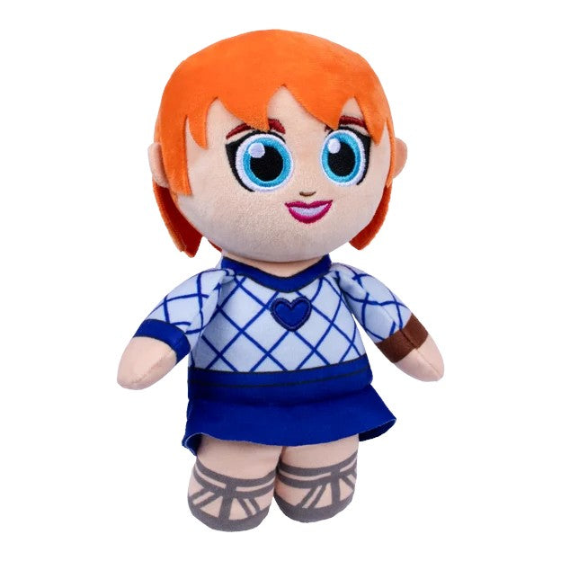 One Piece Netflix Nami plush toy featuring her bright orange hair and blue outfit