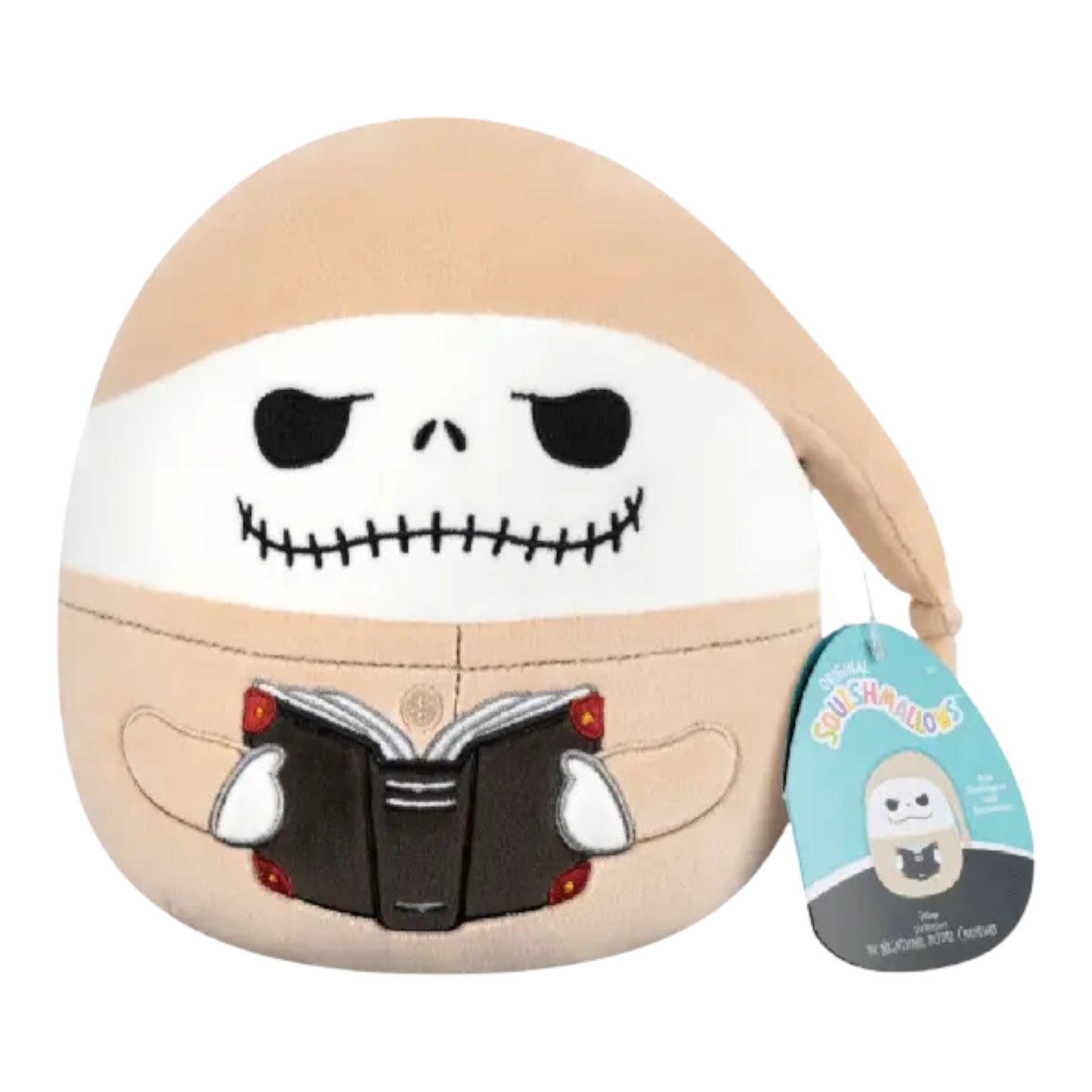 New 12" Halloween Squishmallows Nightmare Before Christmas. Pajama Jack holding a book