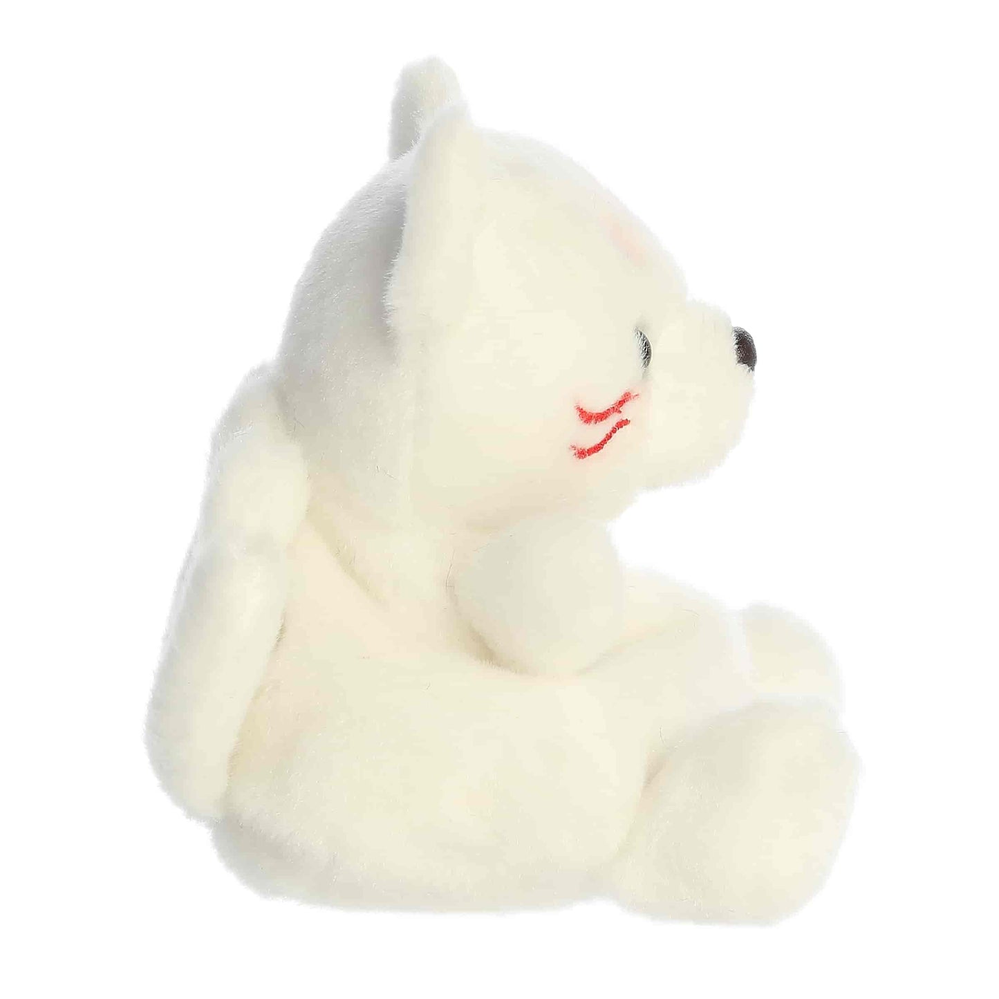 Side view of Palm Pals Akari Kitsune 5-inch plush soft toy
