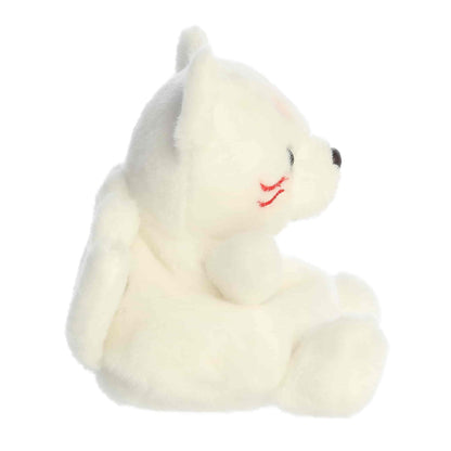Side view of Palm Pals Akari Kitsune 5-inch plush soft toy