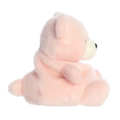 Side view of Palm Pals Bailey Baby Bear 5-inch plush soft toy