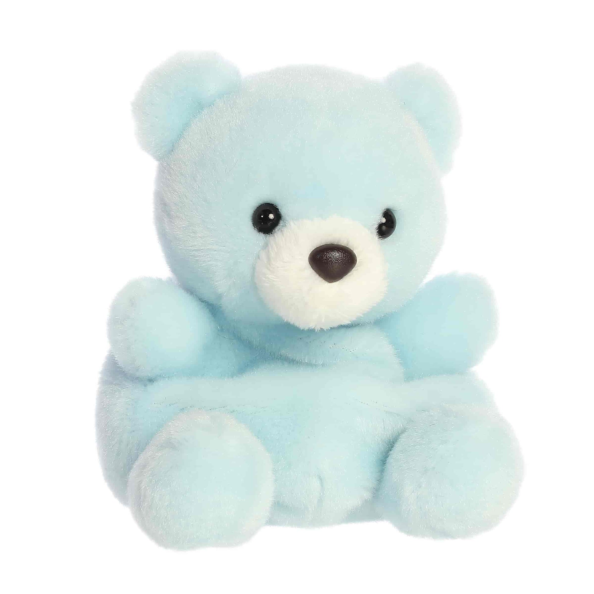Angled view of Palm Pals Benny Baby Bear 5-inch plush soft toy
