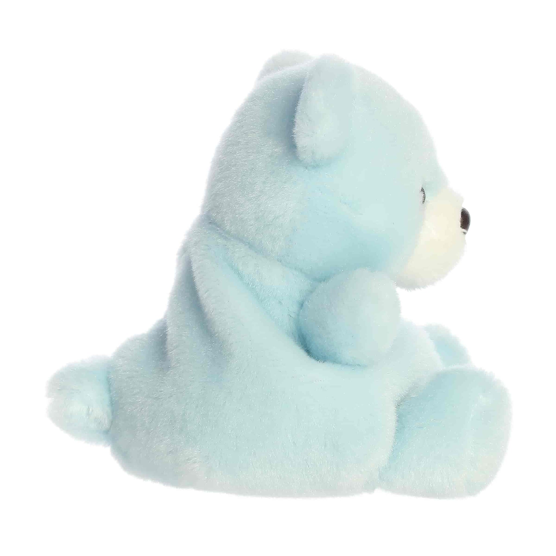 Side view of Palm Pals Benny Baby Bear 5-inch plush soft toy