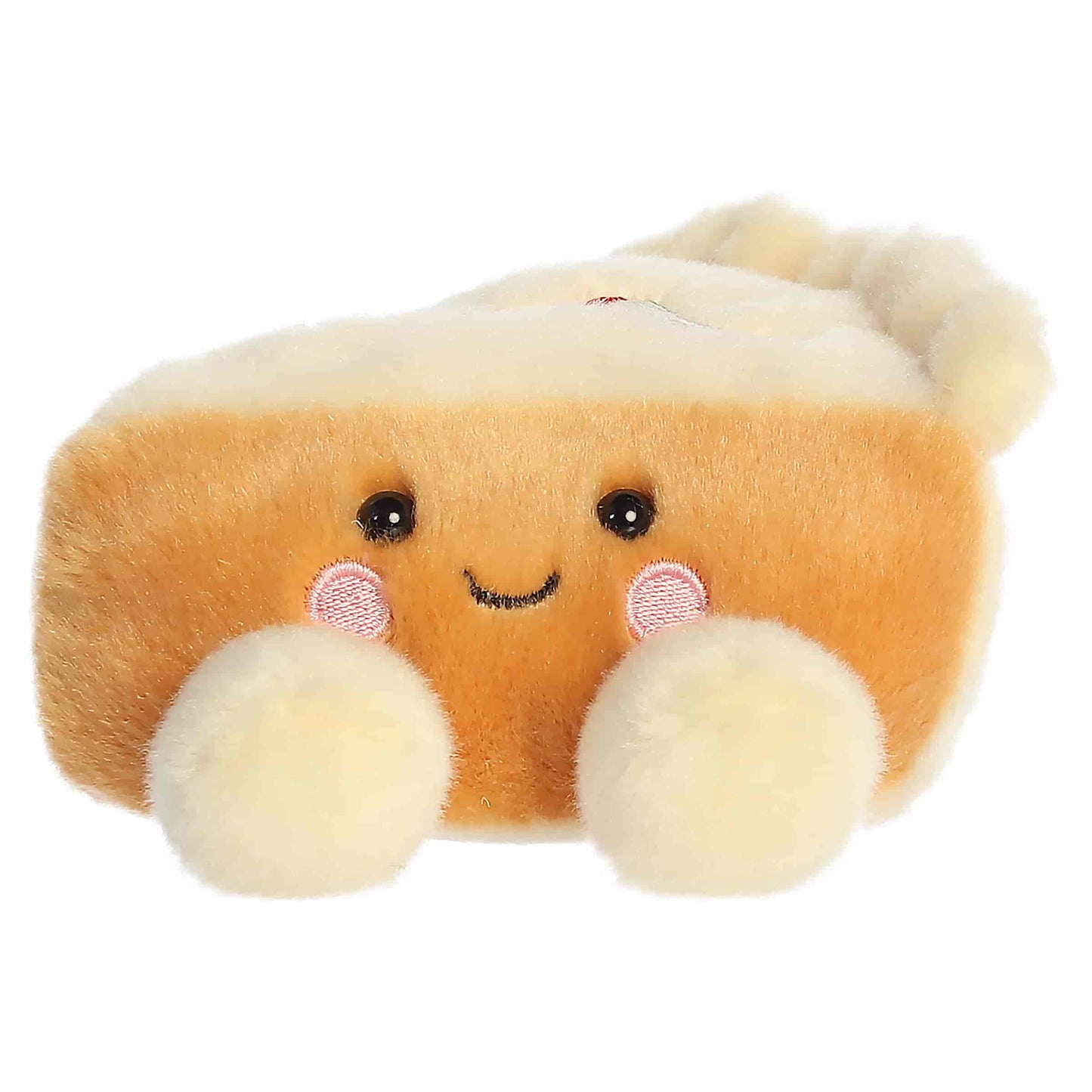 Palm Pals Crispin Apple Pie 5-inch plush slice featuring golden brown crust, embroidered apple details, rosy cheeks, and cream feet.
