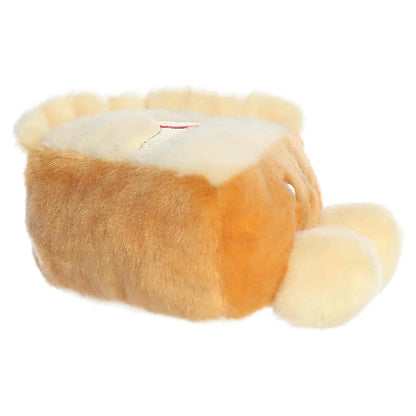Palm Pals Crispin Apple Pie 5-inch plush slice featuring golden brown crust, embroidered apple details, rosy cheeks, and cream feet.