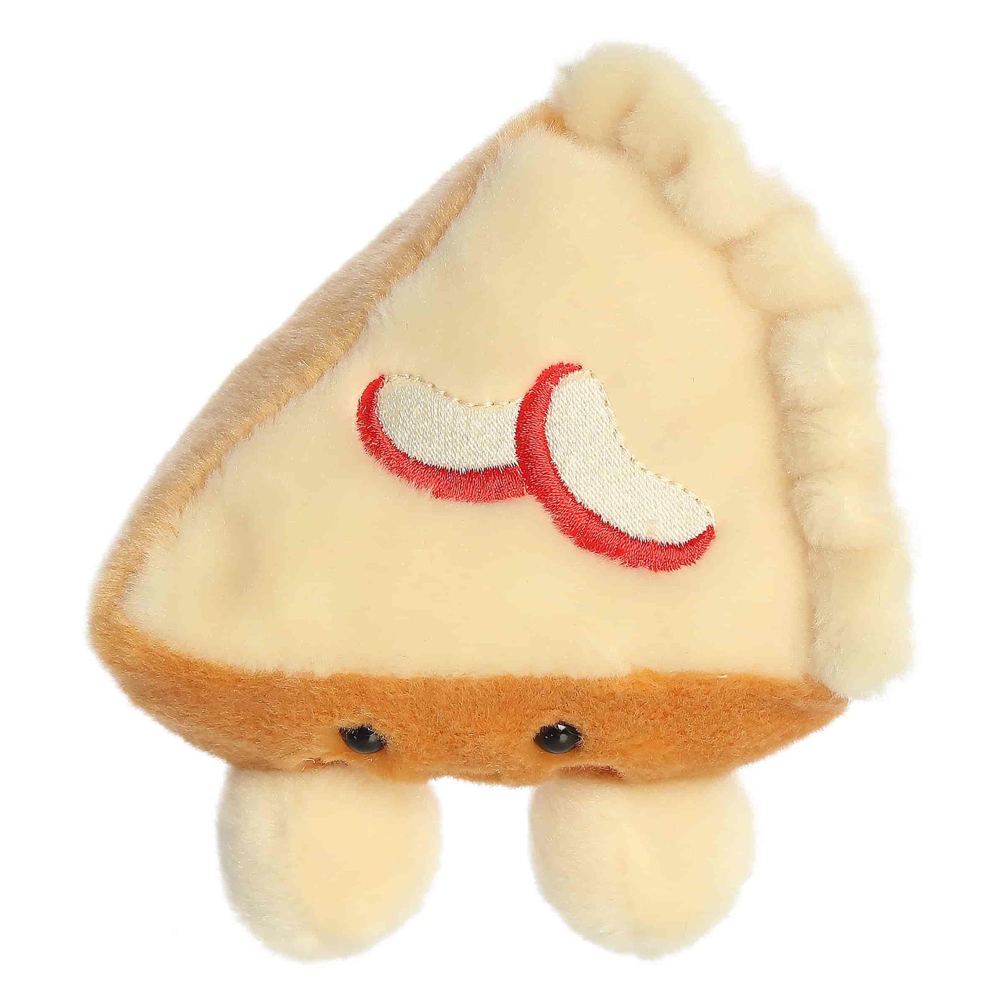 Palm Pals Crispin Apple Pie 5-inch plush slice featuring golden brown crust, embroidered apple details, rosy cheeks, and cream feet.