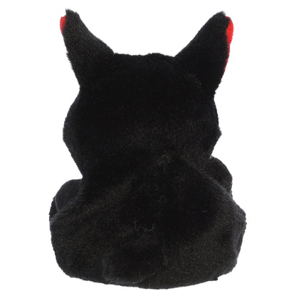 Palm Pals Dante Hellhound mythical black plush toy with striking red details and two little fangs