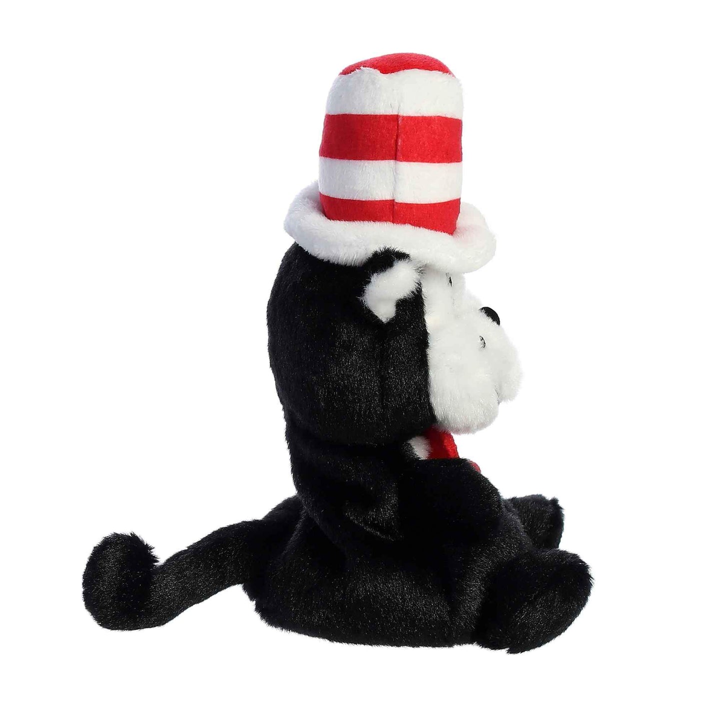 Side view of Palm Pals Dr. Seuss The Cat in the Hat 5-inch plush soft toy