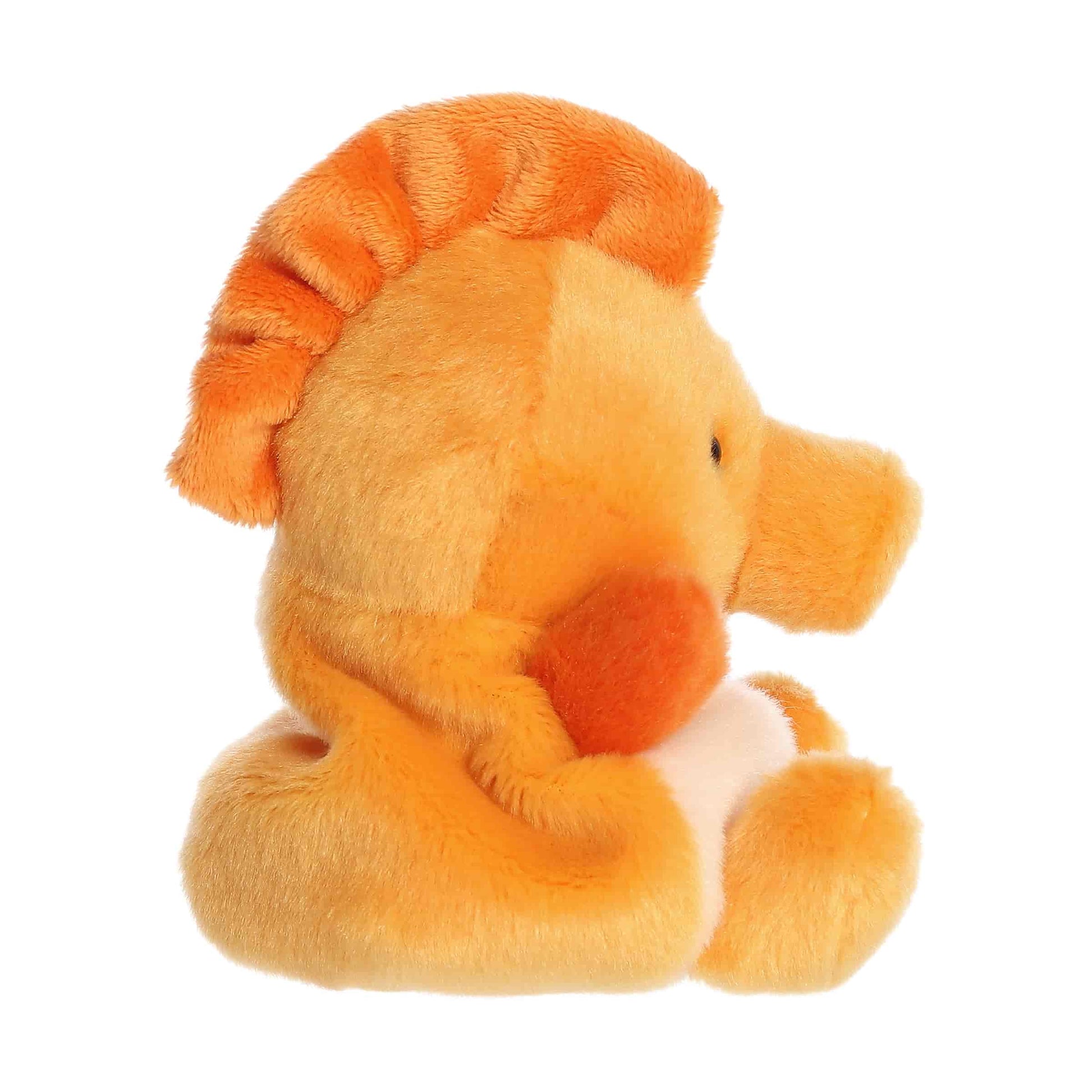 Side view of Palm Pals Felipe Seahorse 5-inch plush soft toy