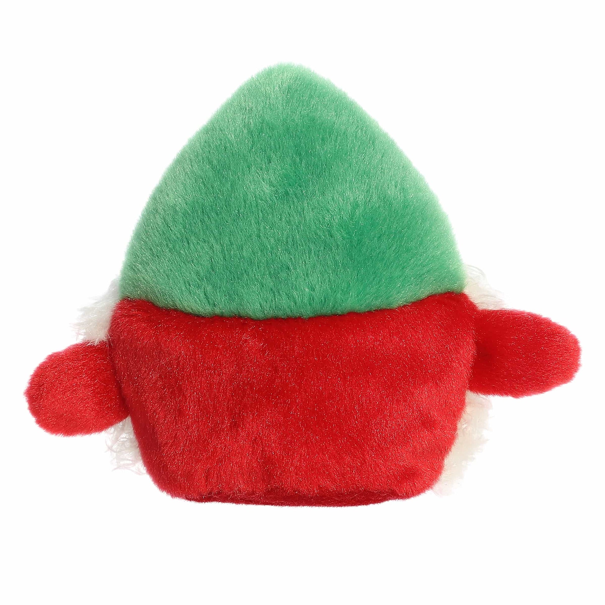 Palm Pals Gnick Gnome plush featuring a pointed green hat, fluffy white beard, round plush nose, red mittens, and black boots.