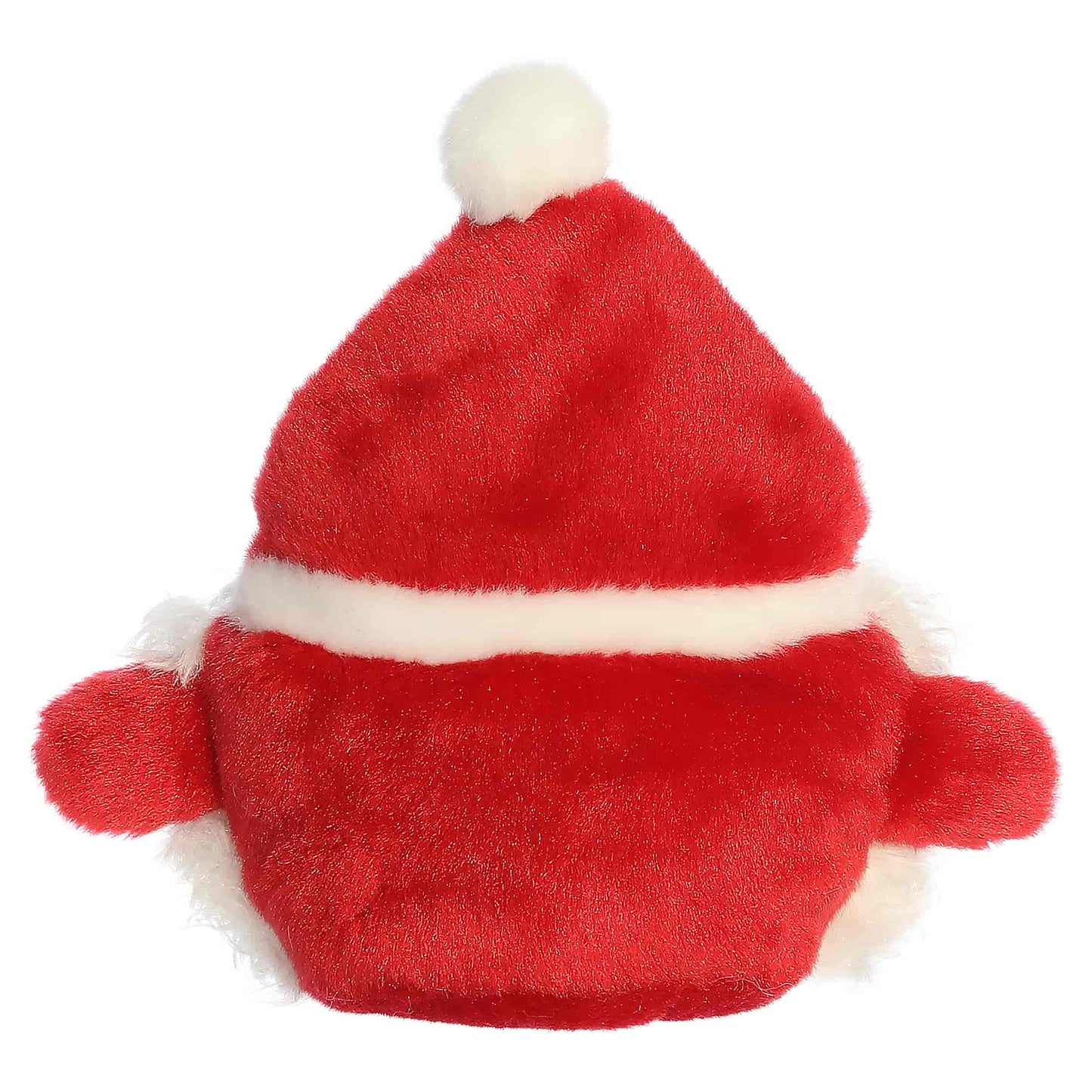 Palm Pals Jolly St. Nick 5-inch Santa Claus plush featuring a fluffy white beard, red Santa hat, red mittens, and black boots.
