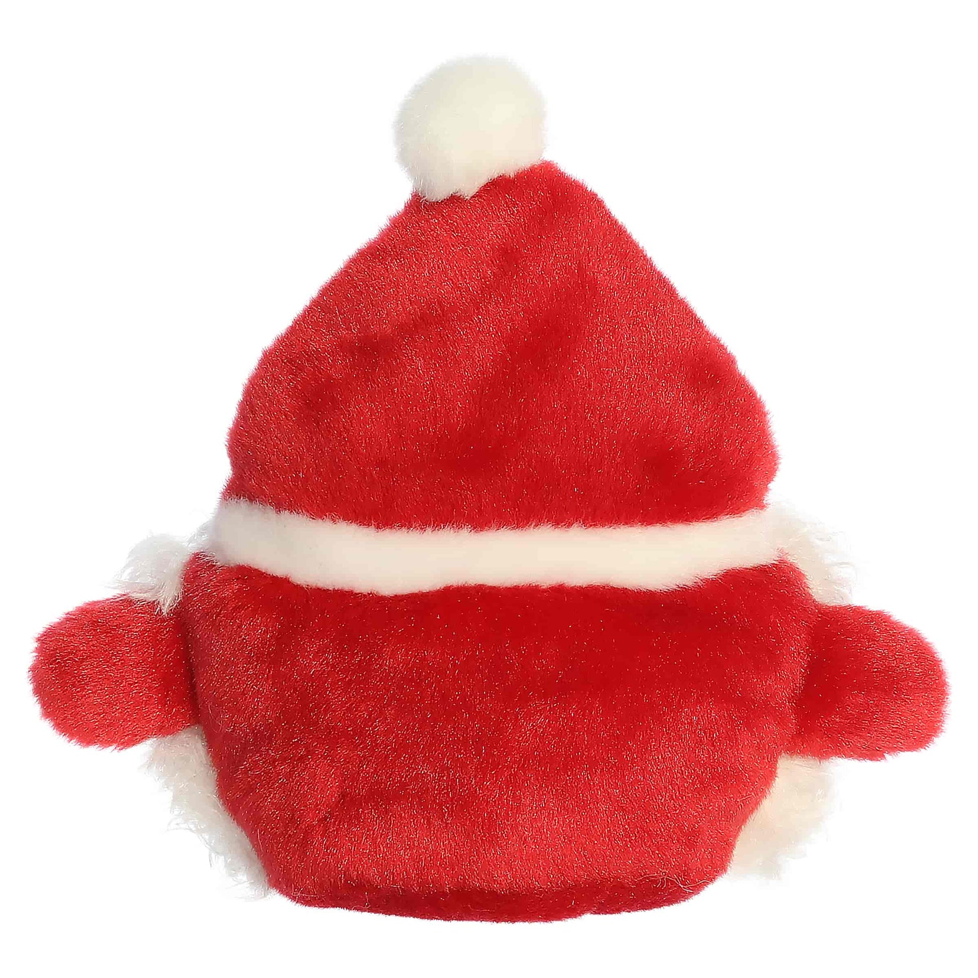 Palm Pals Jolly St. Nick 5-inch Santa Claus plush featuring a fluffy white beard, red Santa hat, red mittens, and black boots.
