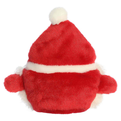 Palm Pals Jolly St. Nick 5-inch Santa Claus plush featuring a fluffy white beard, red Santa hat, red mittens, and black boots.