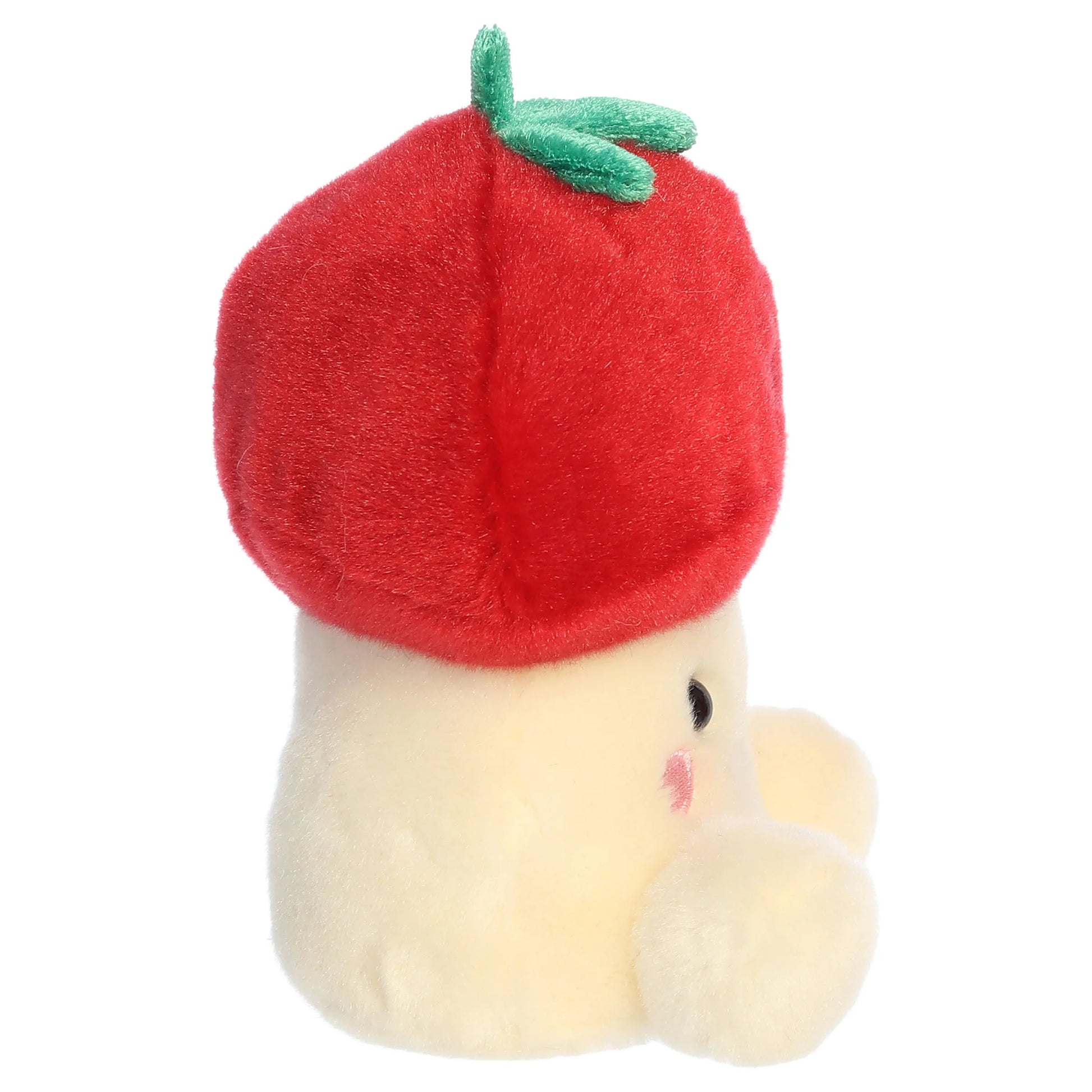 Palm Pals Lucy Strawberry Mushroom whimsical plush toy with a red strawberry cap and sweet smile