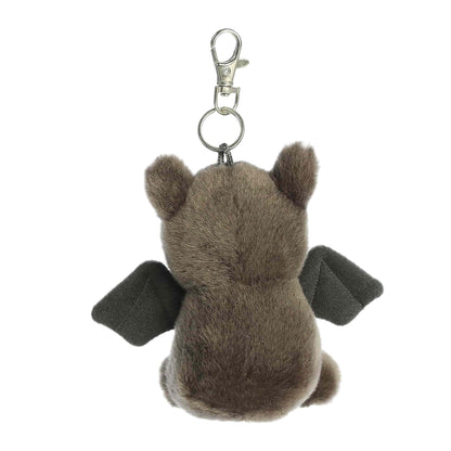 Back view of Palm Pals Luna Bat, a 4-inch plush clip.