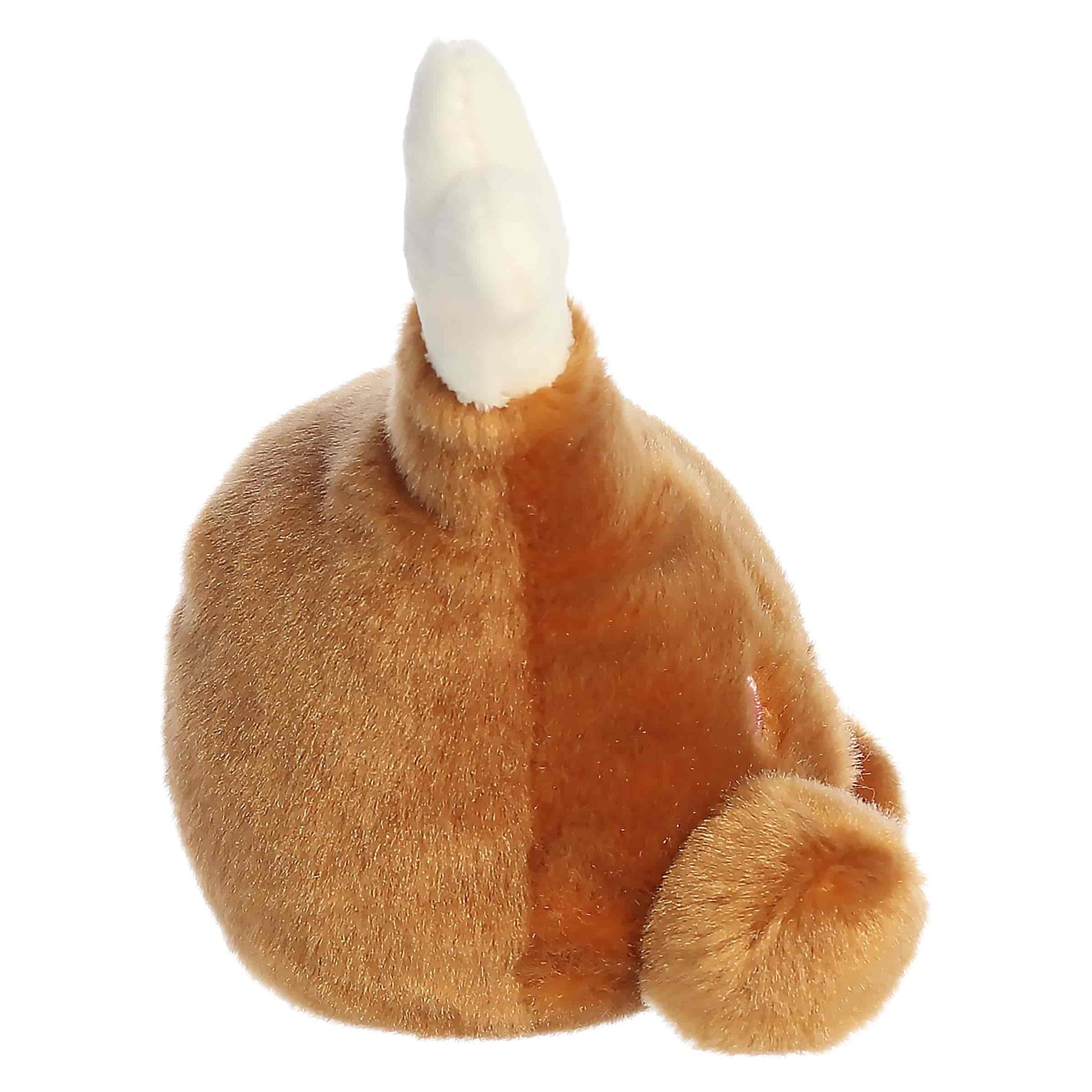 Palm Pals Mila Drumstick 6-inch golden-brown plush drumstick with a cream plush bone, embroidered smile, and rosy cheeks.