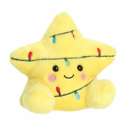 Palm Pals Navi Star Topper plush featuring a bright yellow five-pointed star wrapped in colorful embroidered Christmas lights.