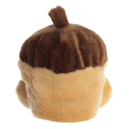 Palm Pals Oak Acorn 4-inch plush featuring a light brown body, dark brown acorn cap with stem, and embroidered rosy cheeks.