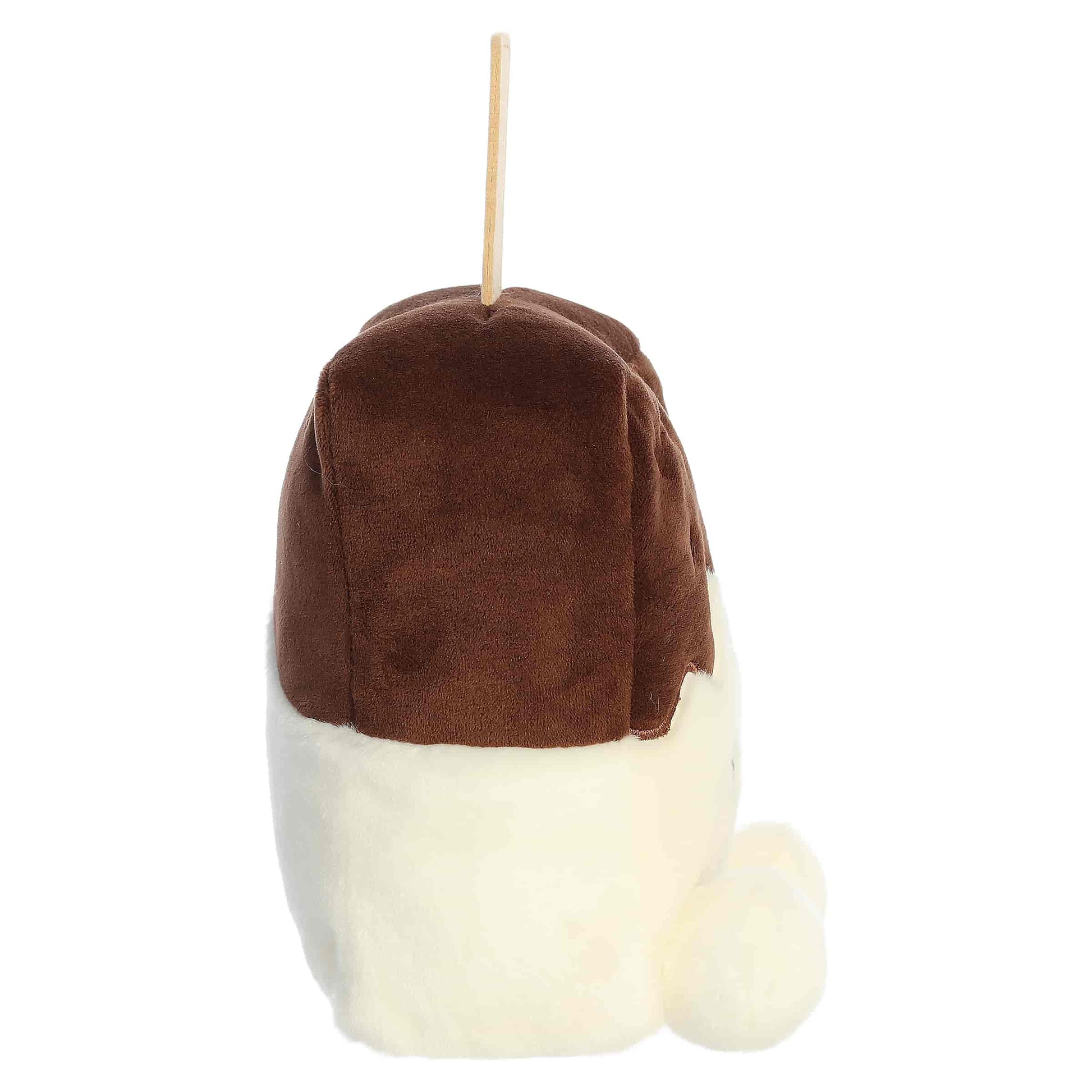 Palm Pals Party-Sized Dolce Ice Cream Bar 8-inch plush featuring a white body, chocolate-dipped top with colorful sprinkles, and a wooden stick.