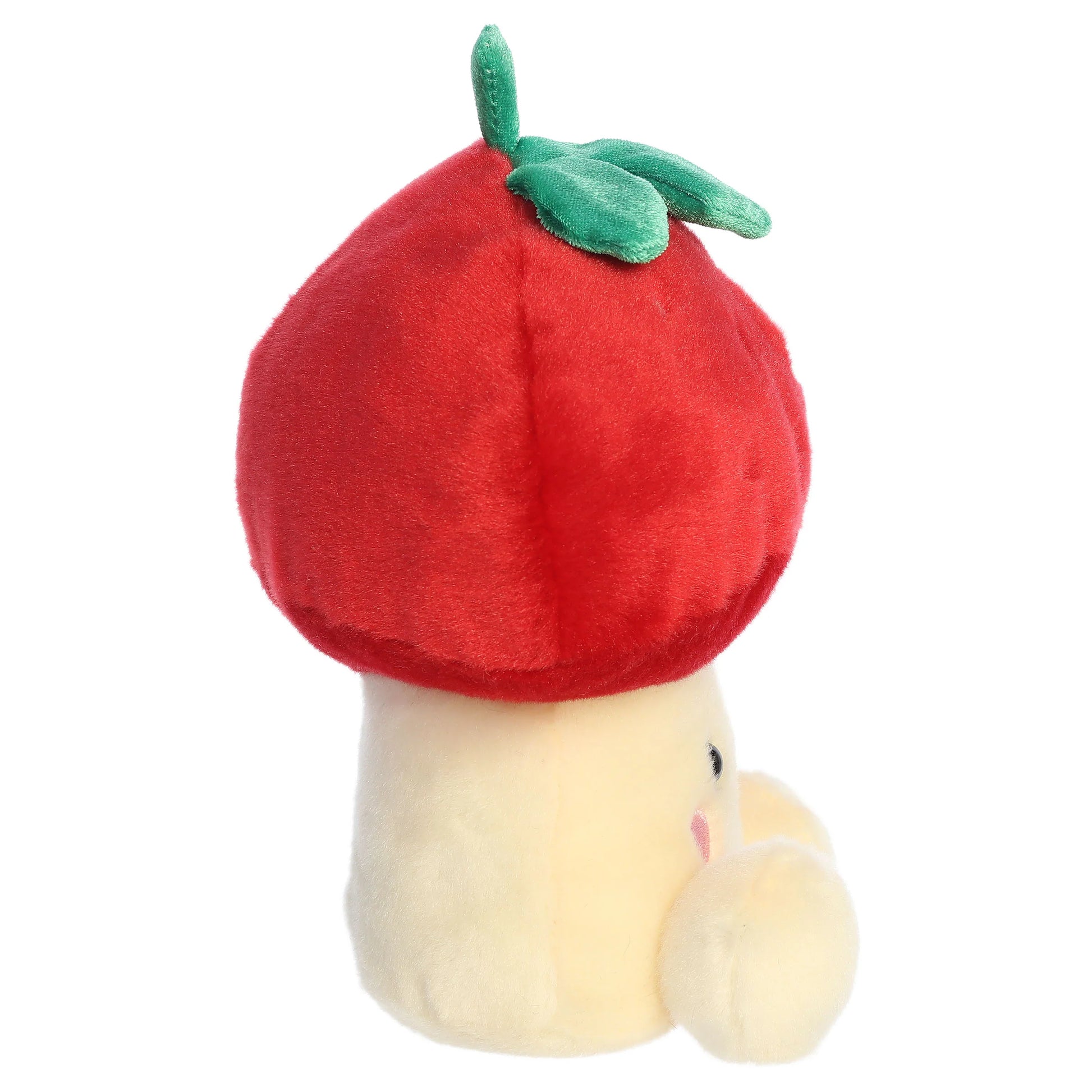 Palm Pals Party-Sized Lucy Strawberry Mushroom plush toy with a vibrant red strawberry-spotted cap and a cheerful cream-colored base