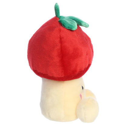 Palm Pals Party-Sized Lucy Strawberry Mushroom plush toy with a vibrant red strawberry-spotted cap and a cheerful cream-colored base