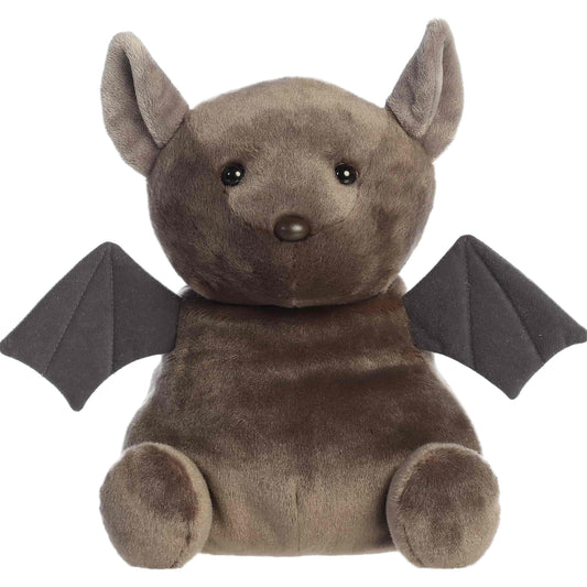 Palm Pals Party-Sized Luna Bat 13-inch plush featuring fluffy fur, curious embroidered eyes, and large open wings.