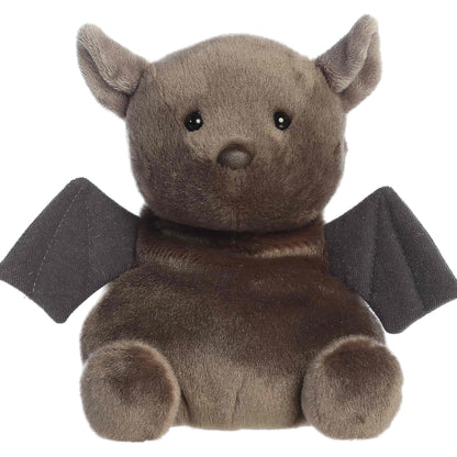 Palm Pals Party-Sized Luna Bat 8-inch plush featuring fluffy fur, curious embroidered eyes, and large open wings.