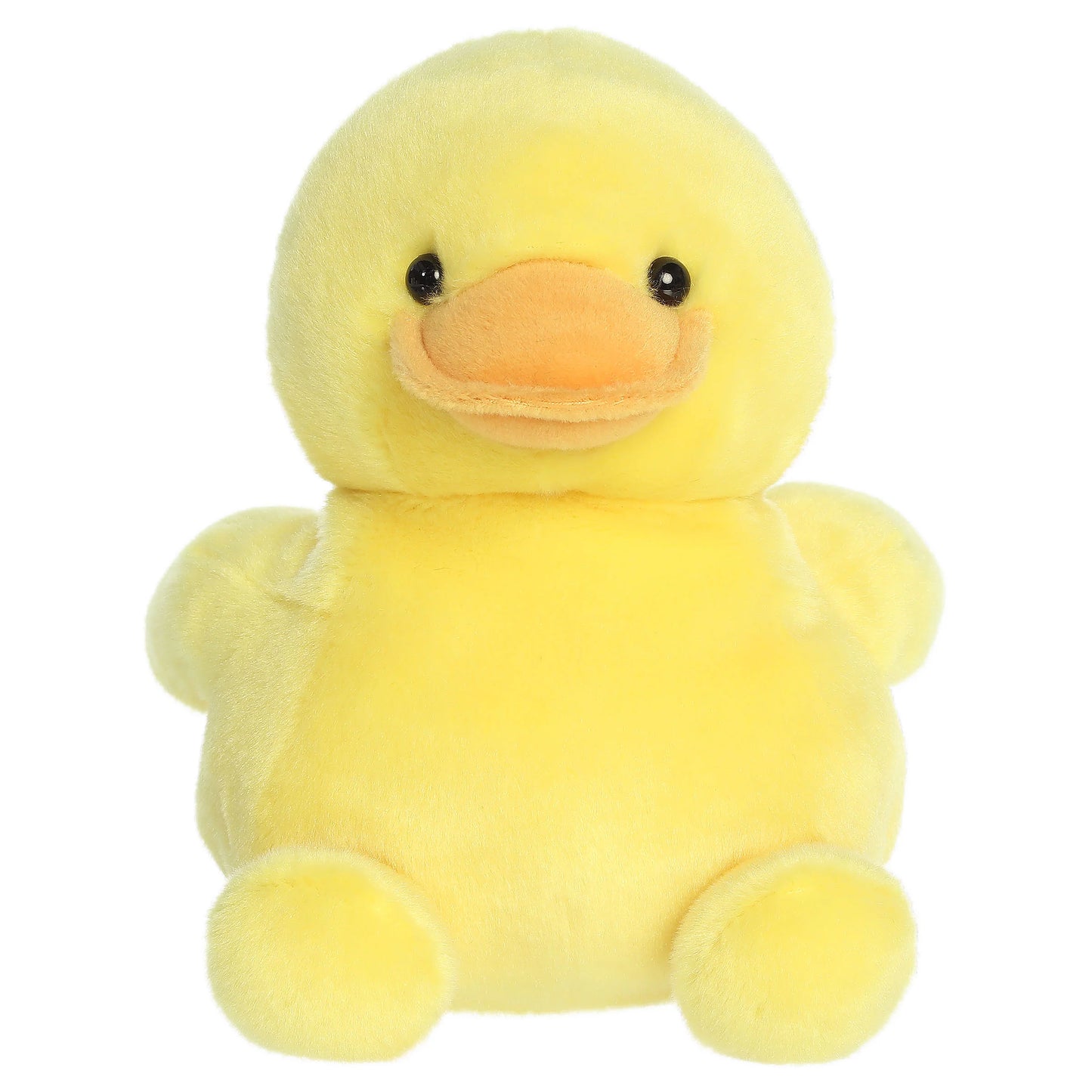 Palm Pals Party-Sized Tubby Rubber Ducky plush toy with sunny yellow fur and a bright orange beak