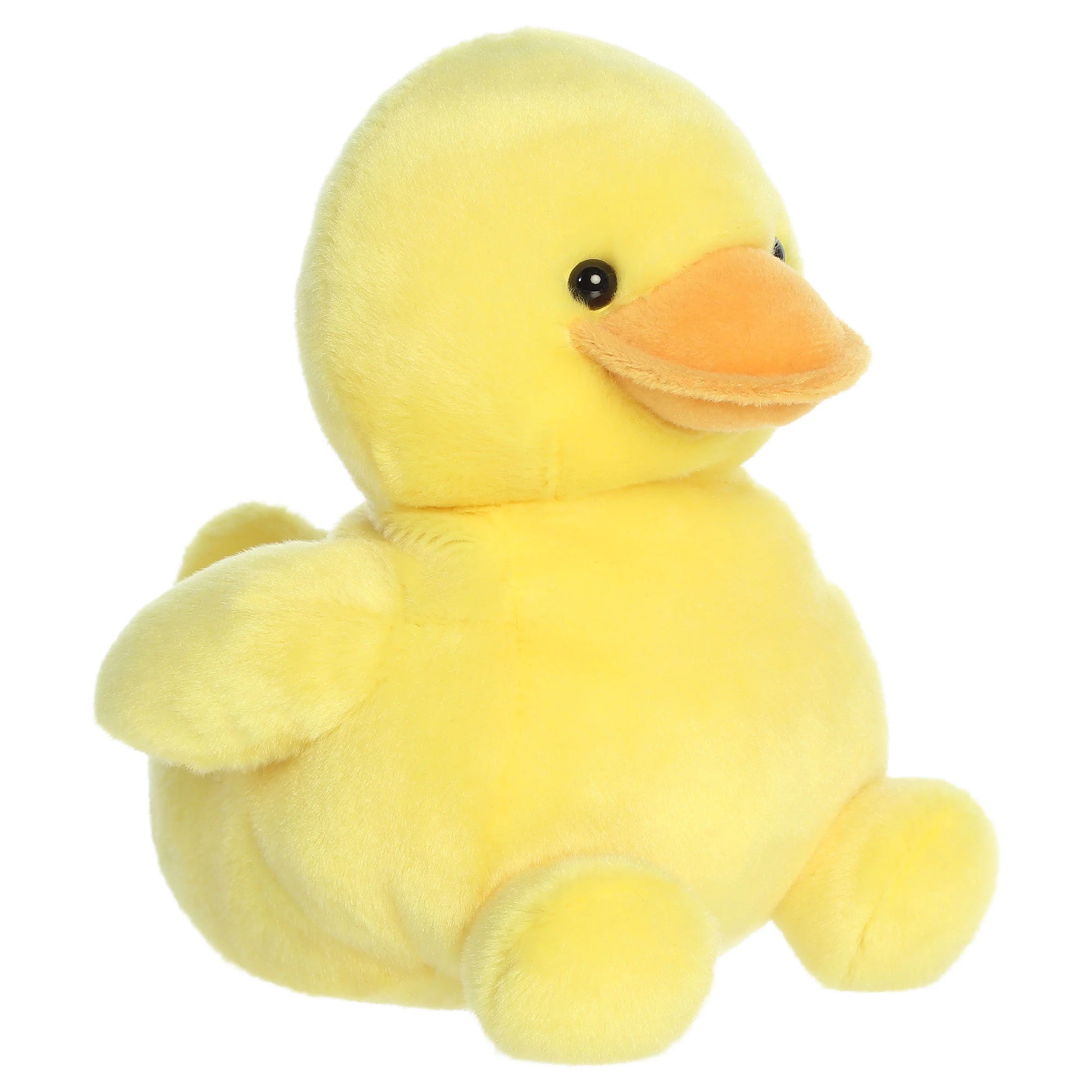 Palm Pals Party-Sized Tubby Rubber Ducky plush toy with sunny yellow fur and a bright orange beak