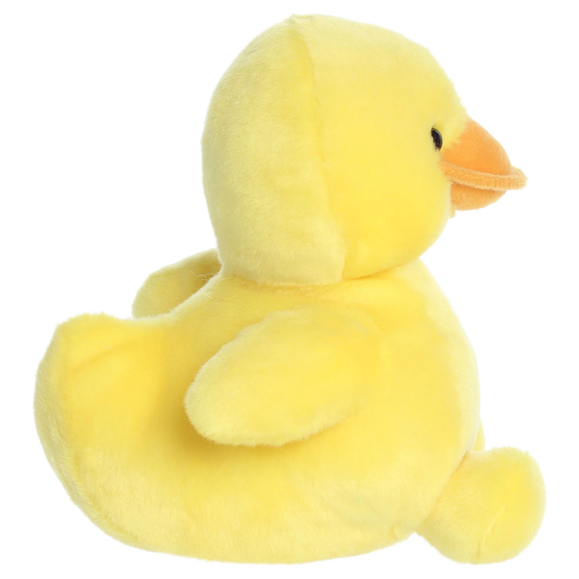 Palm Pals Party-Sized Tubby Rubber Ducky plush toy with sunny yellow fur and a bright orange beak