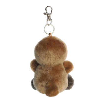 Back view of  view of Palm Pals Patty Platypus 4-inch clip-on plush soft toy