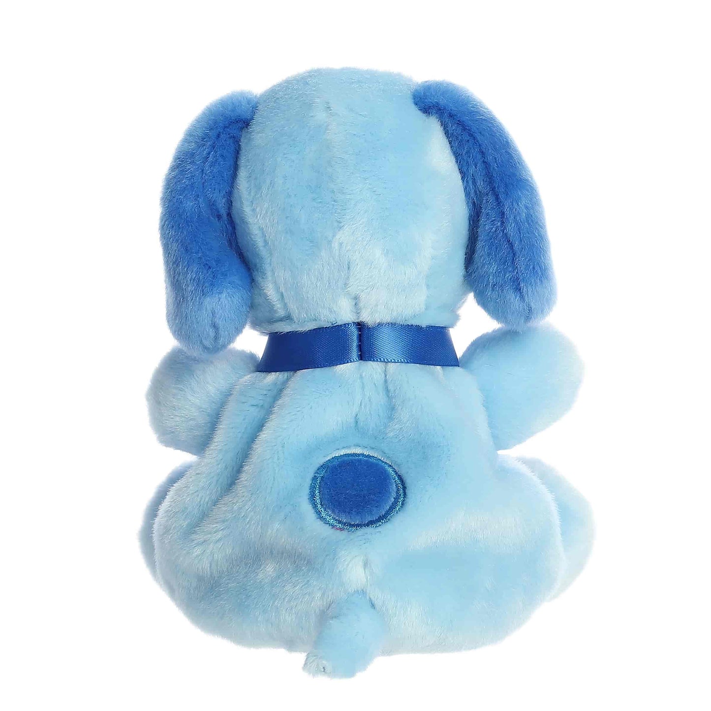Back view of Palm Pals Peanuts Snoopy Color Collection Blue 5-inch plush soft toy
