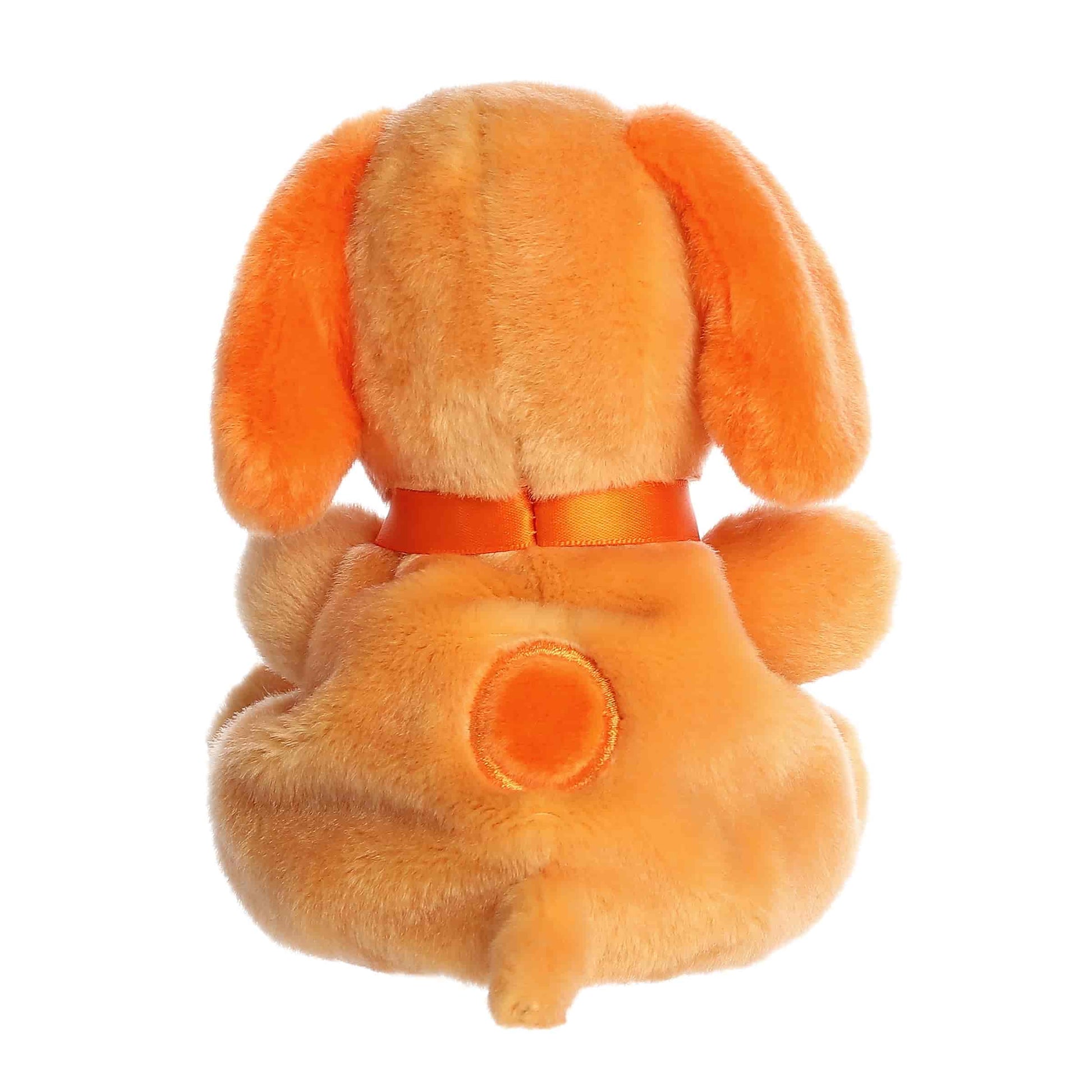 Back view of Palm Pals Peanuts Snoopy Color Collection Orange 5-inch plush soft toy