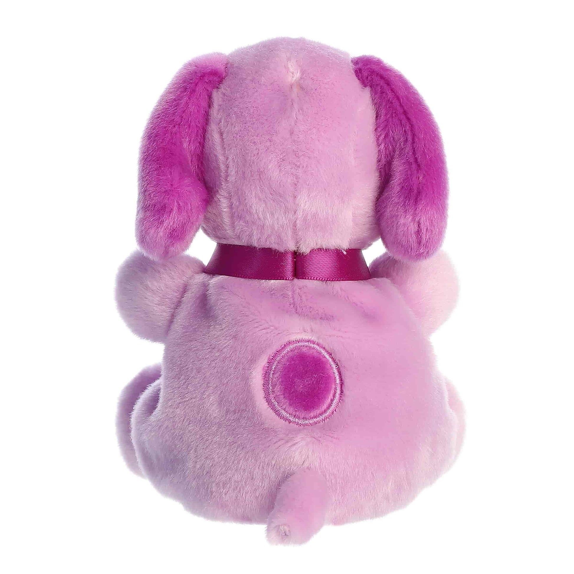 Back view of Palm Pals Peanuts Snoopy Color Collection Purple 5-inch plush soft toy
