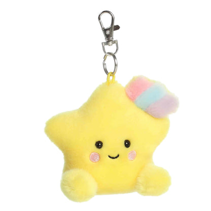 Angled view of Palm Pals Pisces Star 4-inch clip-on plush soft toy