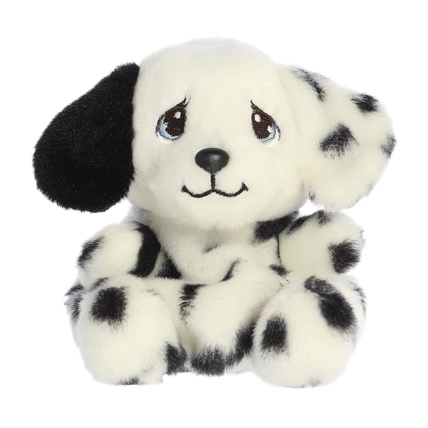 Palm Pals Precious Moments Barkley Dalmatian 5-inch plush, a spotted puppy with signature teardrop eyes.