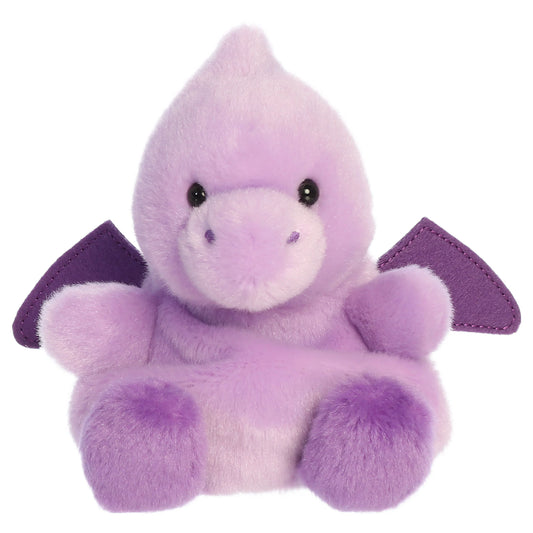 Palm Pals Pteagan Pterodactyl prehistoric plush toy with a soft lavender body and tiny wings