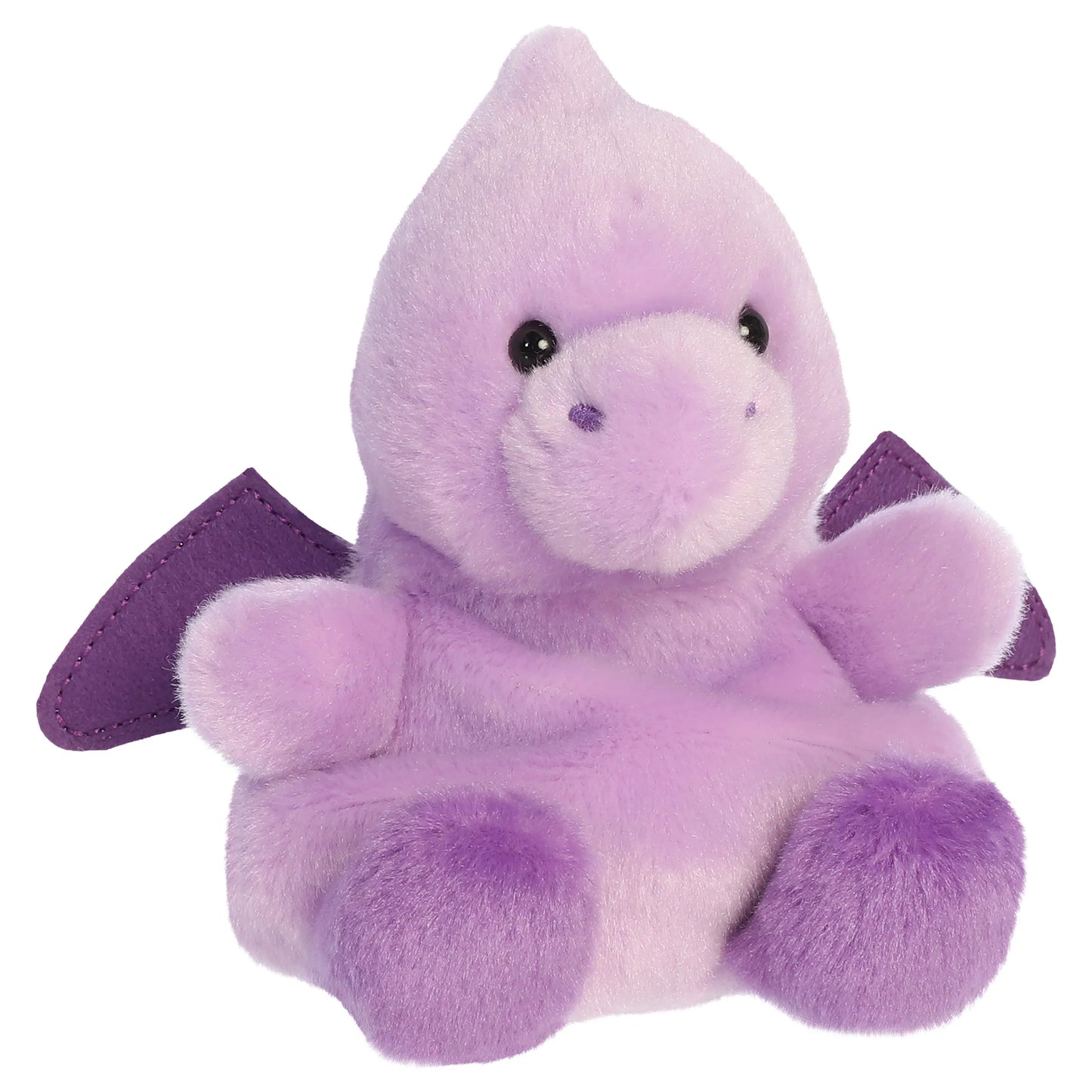 Palm Pals Pteagan Pterodactyl prehistoric plush toy with a soft lavender body and tiny wings