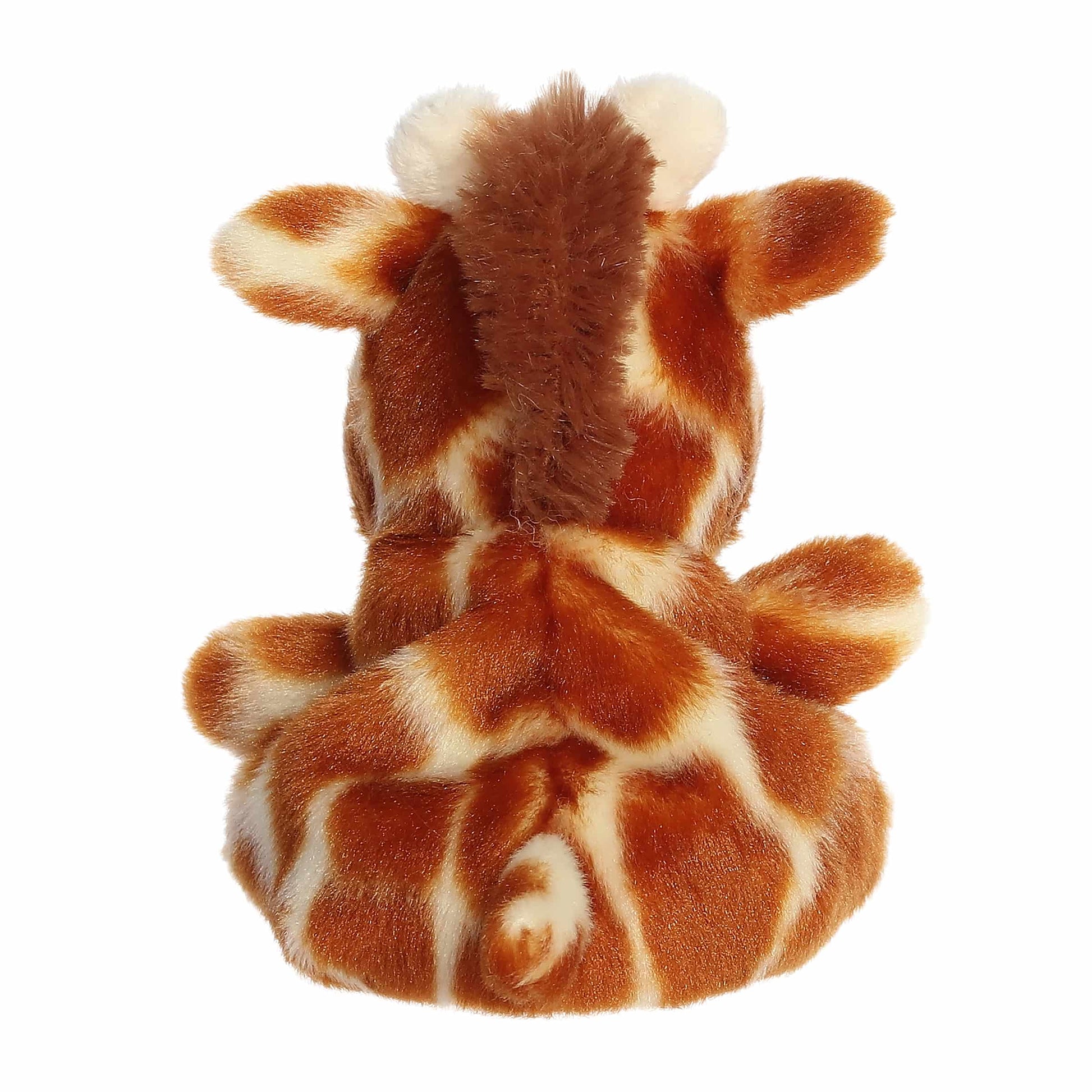 Back view of Palm Pals Raffie Giraffe 5-inch plush soft toy